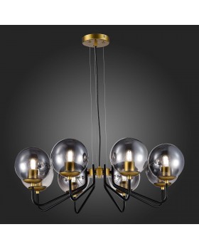 SLE1097-303-08 Люстра подвесная Матовое золото/Дымчатый E27 8*60W SCORZE-foto5