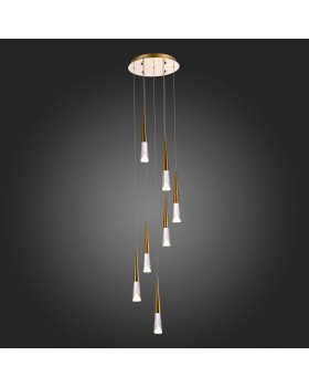 SL6111.203.07 Люстра подвесная ST-Luce Золотистый/Прозрачный LED 7*3W 3000K SOLLEN-foto5