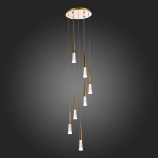 SL6111.203.07 Люстра подвесная ST-Luce Золотистый/Прозрачный LED 7*3W 3000K SOLLEN-foto5