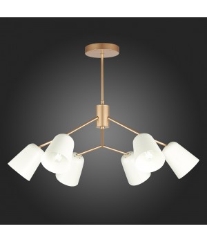 SLE155902-06 Люстра потолочная Золотистый/Белый E14 6*40W MARIO-foto7