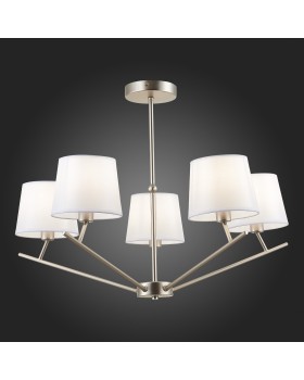 SLE300102-05 Светильник потолочный Никель/Белый E14 5*40W DENICE-foto7