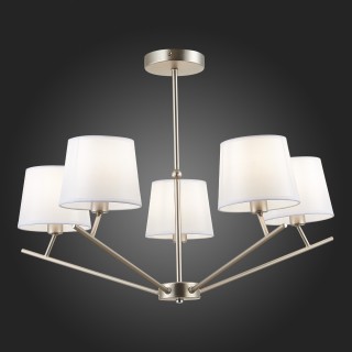 SLE300102-05 Светильник потолочный Никель/Белый E14 5*40W DENICE-foto7