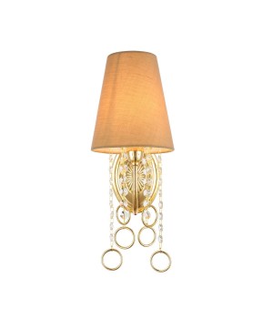 SL1138.201.01 Бра Французское золото/Бежевый, Прозрачный E14 1*40W MEDDO-foto3