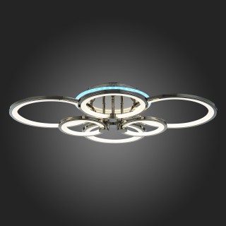 SLE200382-06RGB Светильник потолочный Темный хром/Белый LED 1*168W RGB 8W 3000-6000K LETO-foto8