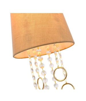 SL1138.203.01 Подвес Французское золото/Бежевый, Прозрачный E14 1*40W MEDDO-foto3