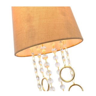 SL1138.203.01 Подвес Французское золото/Бежевый, Прозрачный E14 1*40W MEDDO-foto3