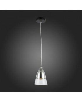 SLE102903-01 Светильник подвесной Черный, Хром/Прозрачный E27 1*40W LIRINO-foto6