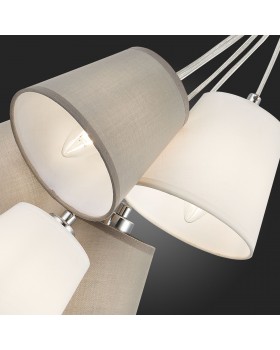 SLE300403-05 Светильник подвесной хром/белый, серый E14 5*40W PRATO-foto9