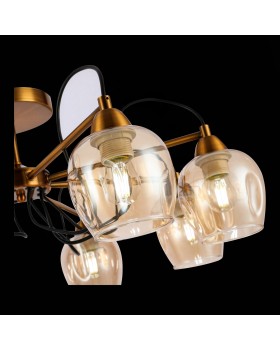 SLE110002-08 Люстра потолочная Бронза/Янтарный E27 8*60W ACRO-foto6