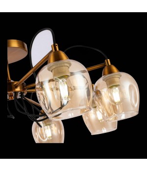 SLE110002-08 Люстра потолочная Бронза/Янтарный E27 8*60W ACRO-foto6