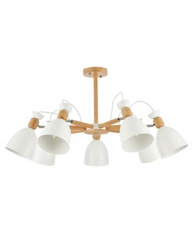 SLE103802-07 Люстра потолочная Светлое дерево, Белый/Белый E27 7*60W BALCAMO-foto2