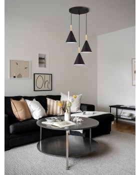 SLE1255-423-03 Светильник подвесной Черный/Черный E27 3*40W ARKET-foto5