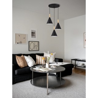 SLE1255-423-03 Светильник подвесной Черный/Черный E27 3*40W ARKET-foto5