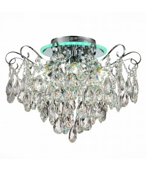 SLE160002-06 Светильник потолочный Хром/Прозрачный E14, LED 6+1*40/6(подсветка)W LITERO-foto13