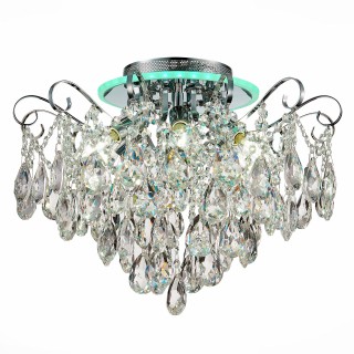 SLE160002-06 Светильник потолочный Хром/Прозрачный E14, LED 6+1*40/6(подсветка)W LITERO-foto13