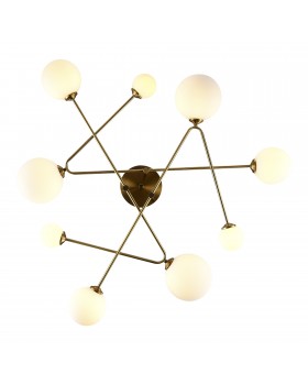 SLE2211-302-09 Люстра потолочная Латунь/Белый G9 9*5W FANTINI-foto4