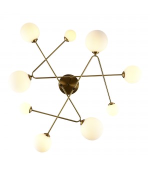 SLE2211-302-09 Люстра потолочная Латунь/Белый G9 9*5W FANTINI-foto4