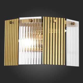 SLE1123-301-02 Светильник настенный Латунь/Золотистый, Прозрачный E14 2*40W TRESA-foto5