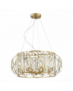 SLE260203-06 Люстра подвесная шампань/шампань, прозрачный E14 6*40W MESSINA-foto2