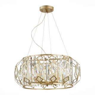 SLE260203-06 Люстра подвесная шампань/шампань, прозрачный E14 6*40W MESSINA-foto2