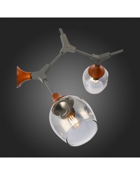 SLE113402-05 Люстра потолочная Серый, Темное дерево/Зеркальный E27 5*60W CIOTOLLA-foto9