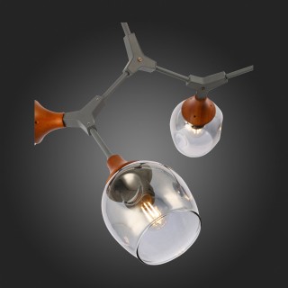 SLE113402-05 Люстра потолочная Серый, Темное дерево/Зеркальный E27 5*60W CIOTOLLA-foto9