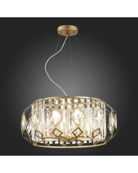 SLE260203-06 Люстра подвесная шампань/шампань, прозрачный E14 6*40W MESSINA-foto5