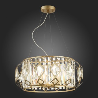 SLE260203-06 Люстра подвесная шампань/шампань, прозрачный E14 6*40W MESSINA-foto5