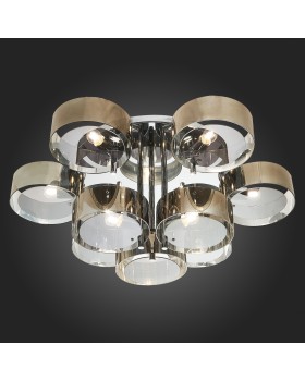 SL483.702.09 Светильник потолочный Хром/Дымчатый E27 9*40W FORESTA-foto4