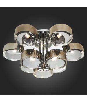 SL483.702.09 Светильник потолочный Хром/Дымчатый E27 9*40W FORESTA-foto4