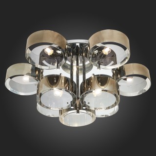 SL483.702.09 Светильник потолочный Хром/Дымчатый E27 9*40W FORESTA-foto4