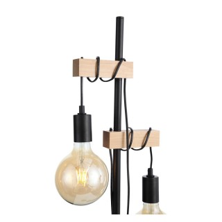 SL1142.405.01 Торшер Черный, Светлое дерево E27 2*60W BAGETTI-foto2