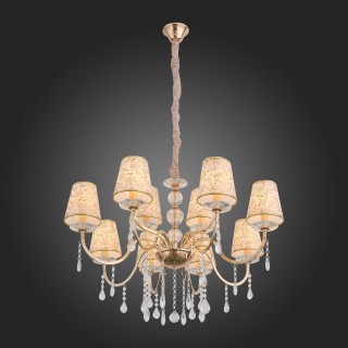 SL176.203.12 Люстра подвесная ST-Luce Золото, Прозрачный/Бежевый, Золото E14 12*40W AUMENTATO-foto4