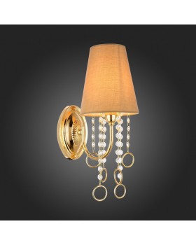 SL1138.201.01 Бра Французское золото/Бежевый, Прозрачный E14 1*40W MEDDO-foto7
