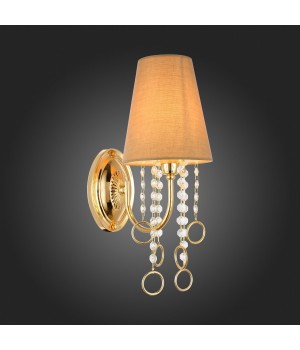 SL1138.201.01 Бра Французское золото/Бежевый, Прозрачный E14 1*40W MEDDO-foto7