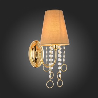 SL1138.201.01 Бра Французское золото/Бежевый, Прозрачный E14 1*40W MEDDO-foto7