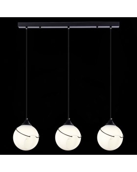 SLE103143-03 Светильник подвесной Черный/Белый E27 3*60W SATTURO-foto5