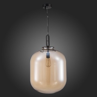 SL1050.423.01 Светильник подвесной ST-Luce Черный/Коньячный E27 1*40W BURASCA-foto4