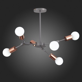 SLE106403-06 Люстра подвесная Серый, Розовое золото E27 6*60W PALARE-foto3