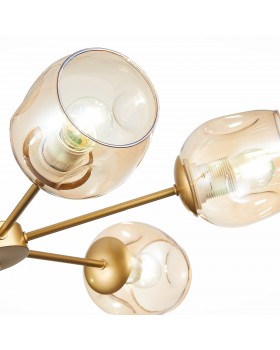 SLE155412-06 Люстра потолочная Золотистый/Янтарный E27 6*60W PALLO-foto3