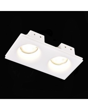 ST254.328.02 Св-к встр. из гипса Белый GU10 2*50W IP20 L200xW100xH45 180-240V Без ламп Встраиваемые светильники-foto4