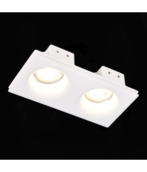 ST254.328.02 Св-к встр. из гипса Белый GU10 2*50W IP20 L200xW100xH45 180-240V Без ламп Встраиваемые светильники-foto4