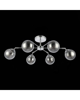 SLE102202-06 Люстра потолочная Хром/Дымчатый E14 6*40W FASIA-foto4