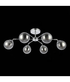 SLE102202-06 Люстра потолочная Хром/Дымчатый E14 6*40W FASIA-foto4