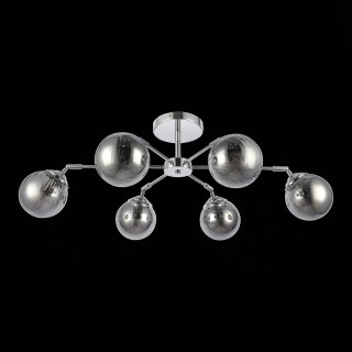 SLE102202-06 Люстра потолочная Хром/Дымчатый E14 6*40W FASIA-foto4