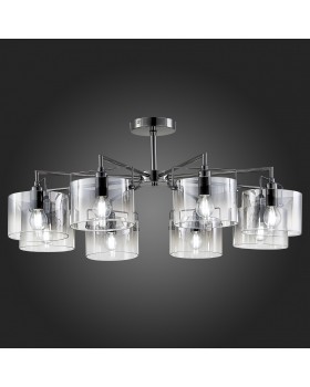 SLE155602-08 Люстра потолочная Хром/Дымчатый E14 8*40W NOSTA-foto7