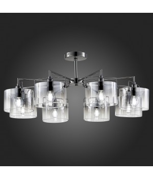 SLE155602-08 Люстра потолочная Хром/Дымчатый E14 8*40W NOSTA-foto7