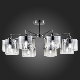 SLE155602-08 Люстра потолочная Хром/Дымчатый E14 8*40W NOSTA-foto7