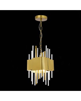 SL1633.203.04 Люстра подвесная ST-Luce Матовое золото/Матовое золото,Прозрачный E14 4*40W OLVERA-foto5