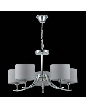 SLE105303-05 Люстра подвесная Хром/Серый E14 5*40W LINDA-foto4